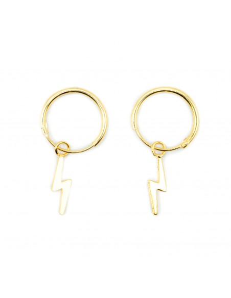 Aro con Rayo de Plata dorada.