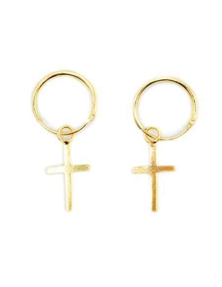 Aro con Cruz de Plata dorada.