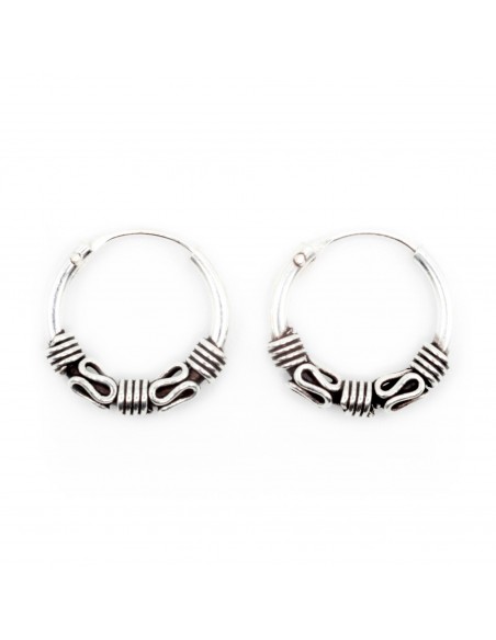 Aro Bali de Plata . Diámetro de 1,5x14mm.