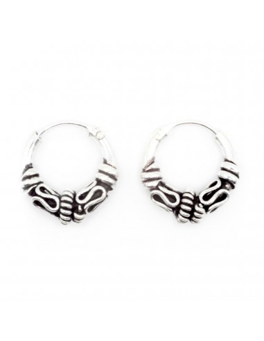 Aro Bali de Plata de 2x14mm. de diámetro.