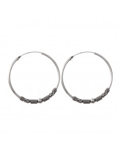 Aro Bali de Plata .Diámetro de 1,2x12mm.