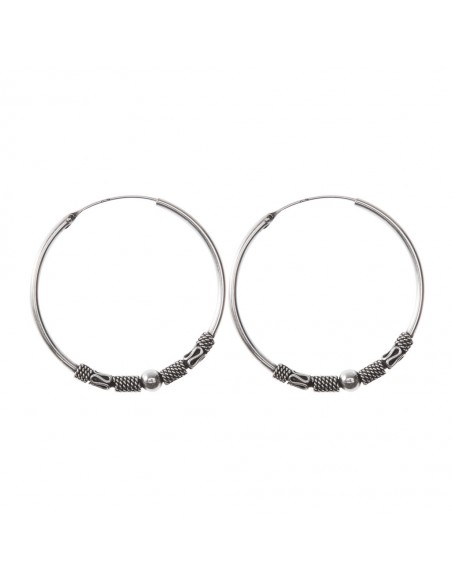 Aro Bali de Plata .Diámetro de 1,2x12mm.