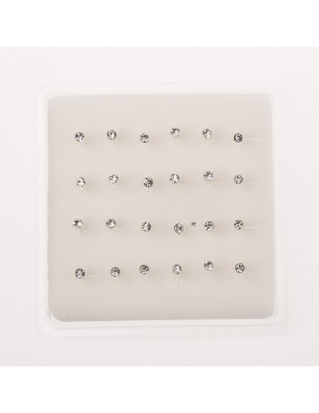 Pendiente de nariz de Plata con Zirconita . Diámetro de 1,5mm.