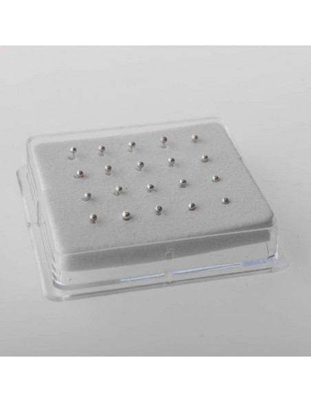 Pendiente de nariz de bola de Plata .Diámetro de 2mm.