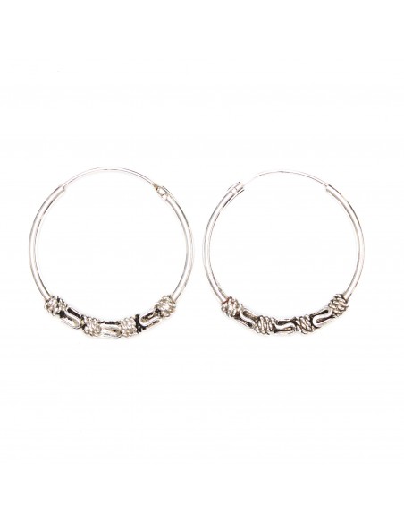 Aro Bali de plata . Diámetro de 1,2x12mm.