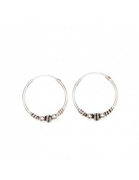 Aro Bali de Plata de 1,5x35mm. de diámetro.