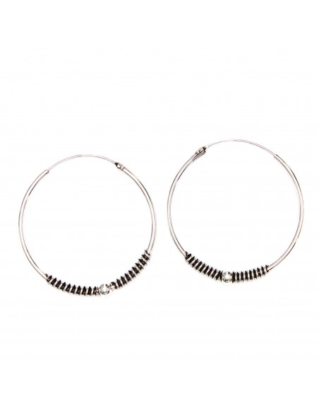 Aros Bali de Plata. Diámetro de 1,5x30mm.