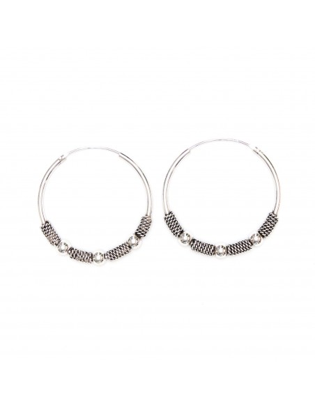 Aro Bali de Plata . Diámetro de 1,5x30mm.