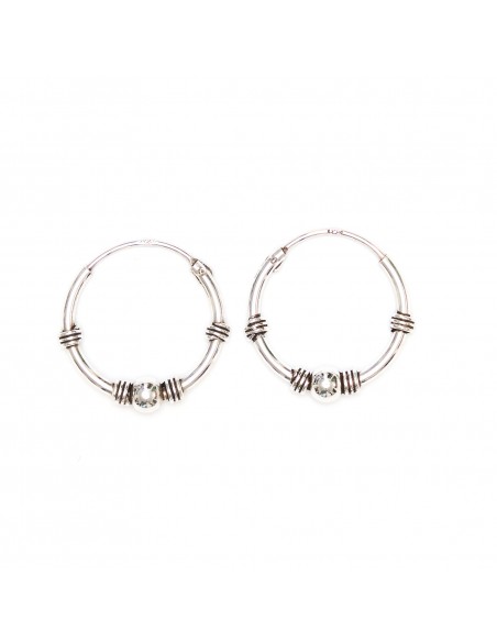 Aro Bali de Plata . Diámetro de 1,8x14mm.