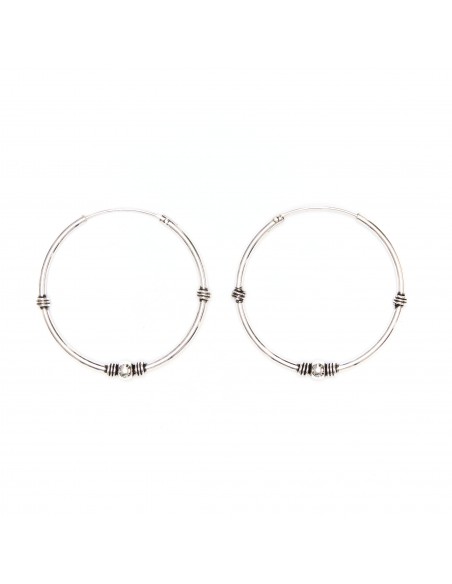 Aro Bali de Plata . Diámetro de 1,5x12mm.