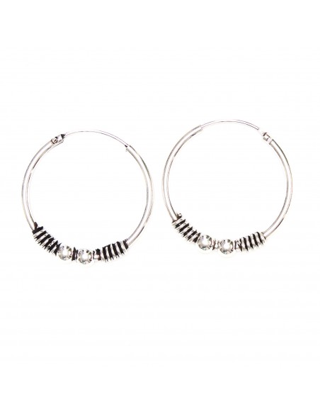 Aro Bali de Plata . Diámetro de 1,5x30mm.