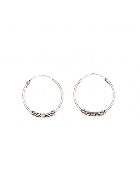 Aro Bali de Plata . Diámetro de 1,2x14mm.