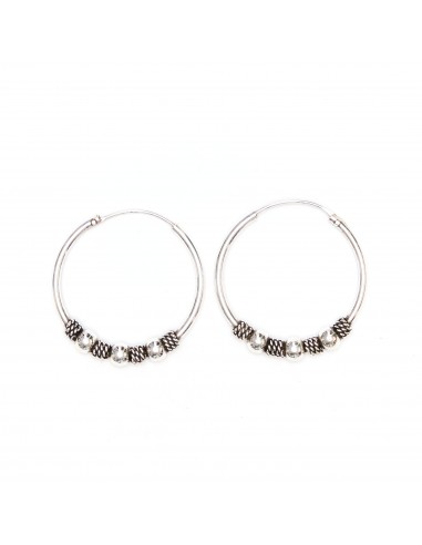 Aro Bali de Plata . Diámetro de 1,5x30mm.