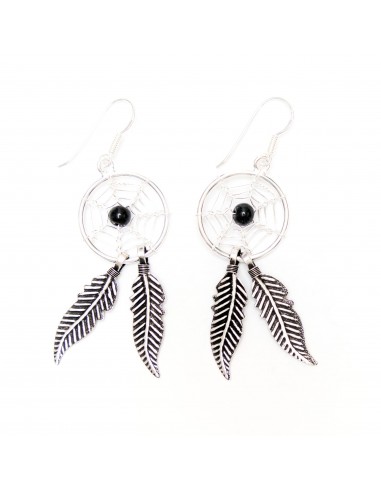 Pendiente "Atrapasueños" de Plata y Onix.