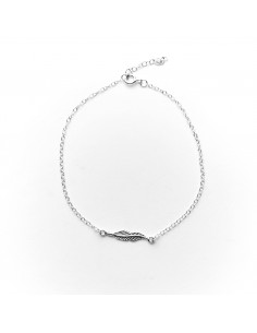 Tobillera "Pluma" de Plata.