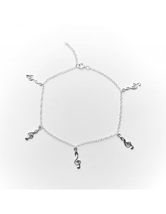 Tobillera "LLave de Sol" de Plata.