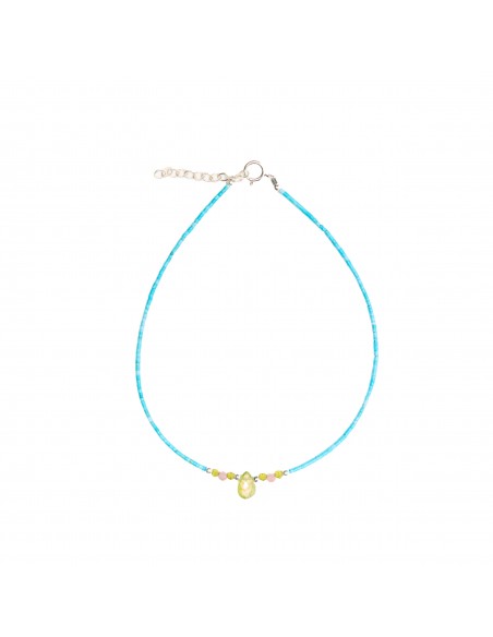 Tobillera de piedra natural y Plata.