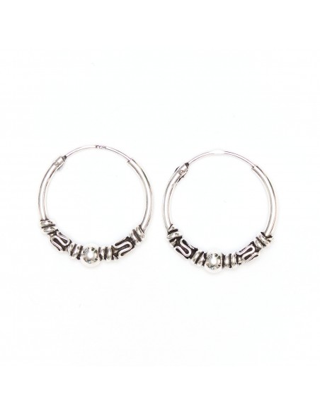 Aro Bali de Plata . Diámetro de 1,5x12mm.