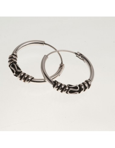 Aro Bali de Plata . Diámetro de 1,5x18mm.