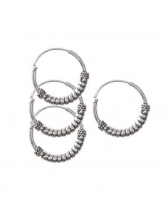 Aro Bali de Plata.Diámetro de 1,5x18mm.