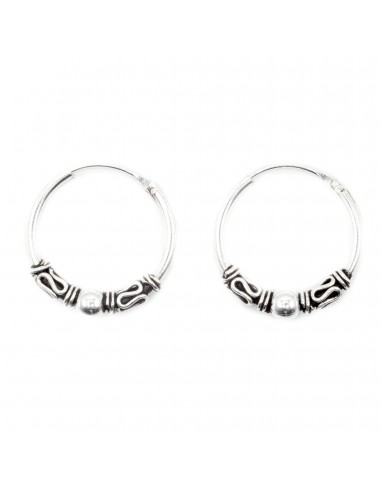 Aro "Bali" de plata  Diámetro de 1,5x20mm.