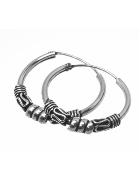 Aro Bali de Plata . Diámetro de 1,5x30mm.