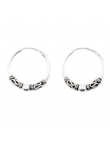 Aro Bali de Plata .Diámetro de 1,5x40mm.