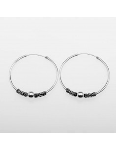 Aro Bali de Plata . Diámetro de 1,5x40mm.