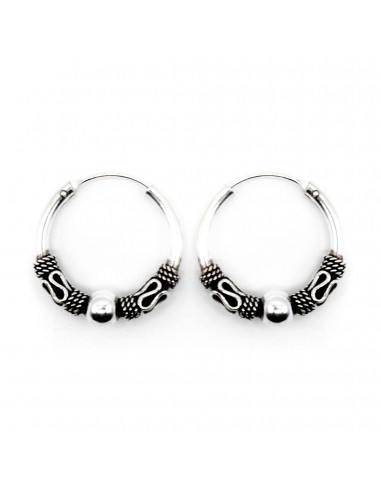 Aro Bali de Plata . Diámetro de 1,5x40mm.