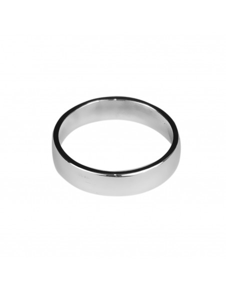 Anillo alianza plana de 5mm. de Plata . Tamaño mujer.