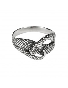 Anillo Serpiente de Plata . Tamaño mujer.