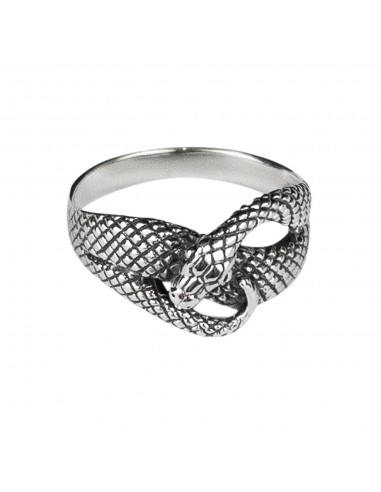 Anillo Serpiente de Plata . Tamaño mujer.