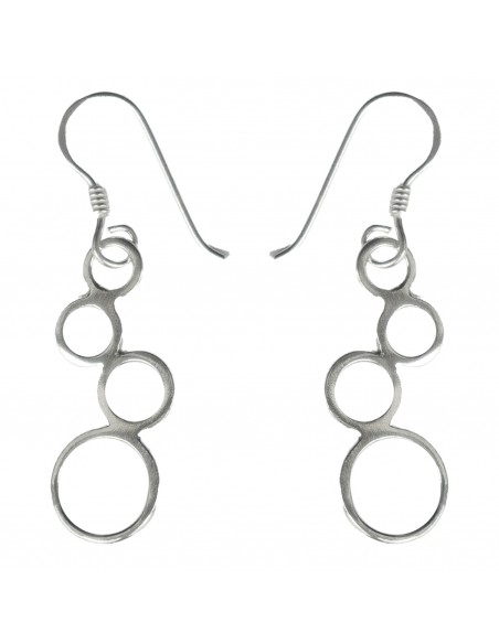 Pendiente " 4 círculos" de Plata.