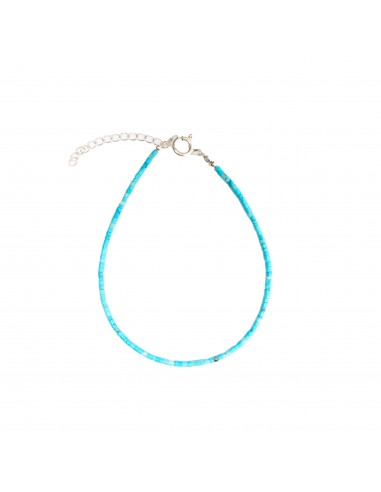 Tobillera de Turquesa Nepali y Plata.