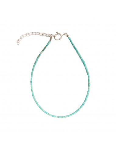 Tobillera de Turquesa Tibetana y Plata.