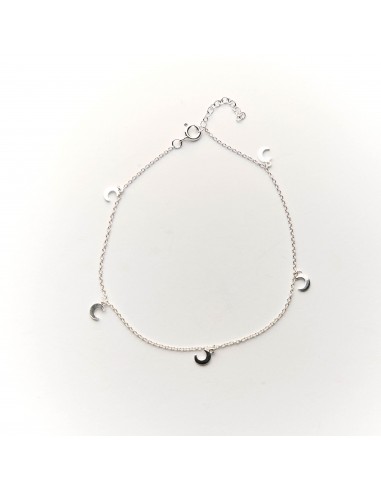 Tobillera "Lunas" de Plata.