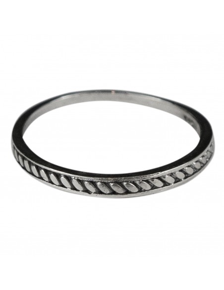 Anillo alianza grabado de Plata.