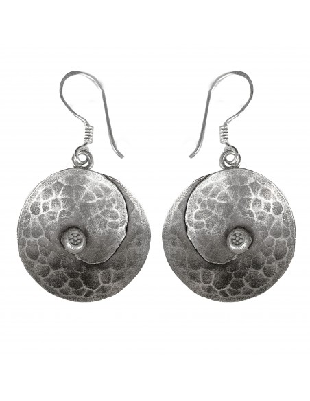 Pendiente étnico martele de Plata.