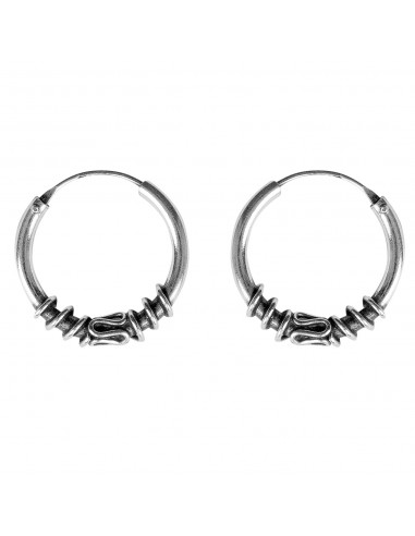 Aro Bali de Plata . Diámetro de 2x20mm.