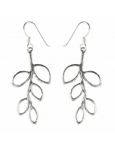 Pendiente "Hoja Calada" de Plata.