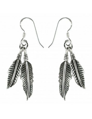 Pendiente "Doble Pluma" de Plata.