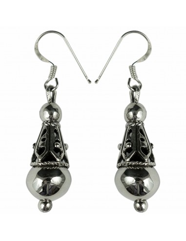 Pendiente labrado  de Plata .