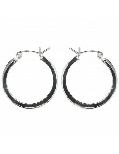 Aro Plano de Plata pulida. Diámetro de 25mm.