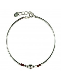 Pulsera de Plata combinada con Granate.