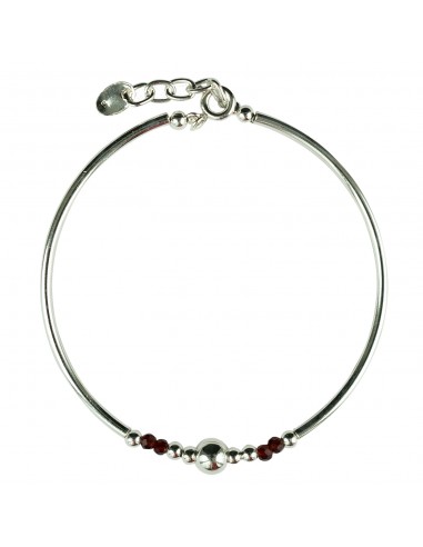 Pulsera de Plata combinada con Granate.