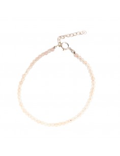 Tobillera de Strawberry Quarz y Plata.