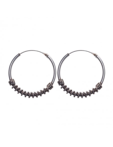 Aro Bali de Plata . Diámetro de 1,5x25mm.