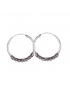 Aro Bali de Plata . Diámetro de 1,5x16mm.