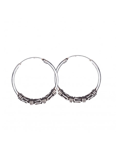 Aro Bali de Plata . Diámetro de 1,5x16mm.