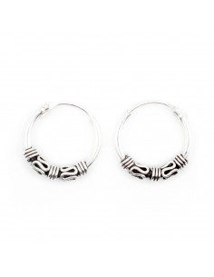 Aro Bali de Plata . Diámetro de 1,5x14mm.